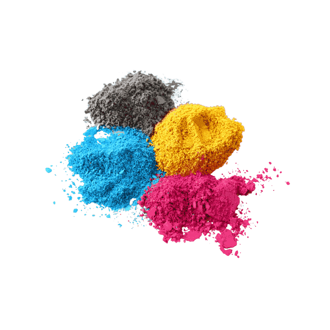 CMYK powder explosion